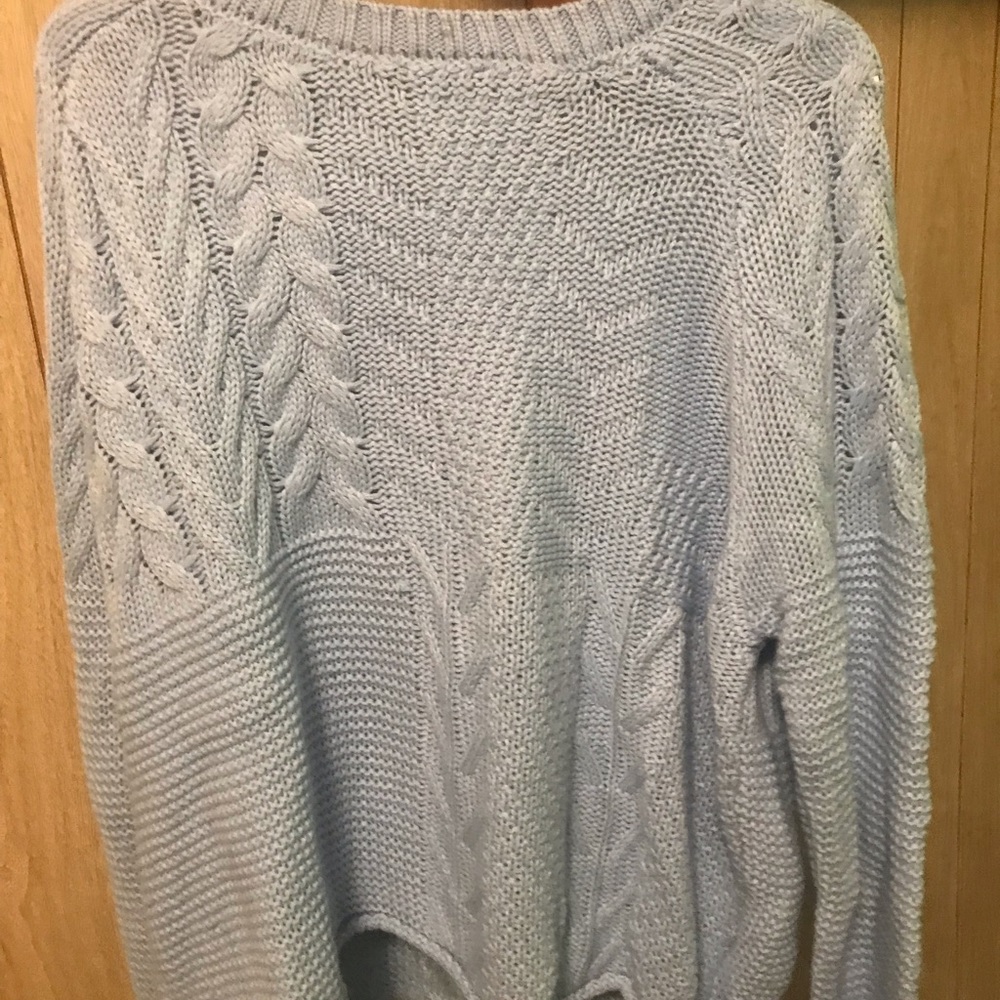 Bright baby blue sweater